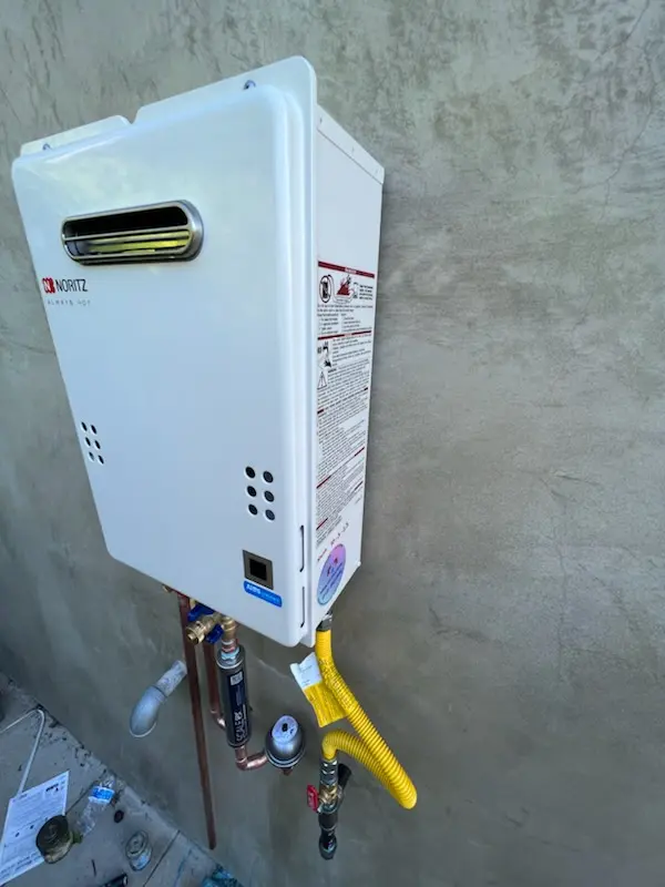 Tankless water heater installation for Joshua homes